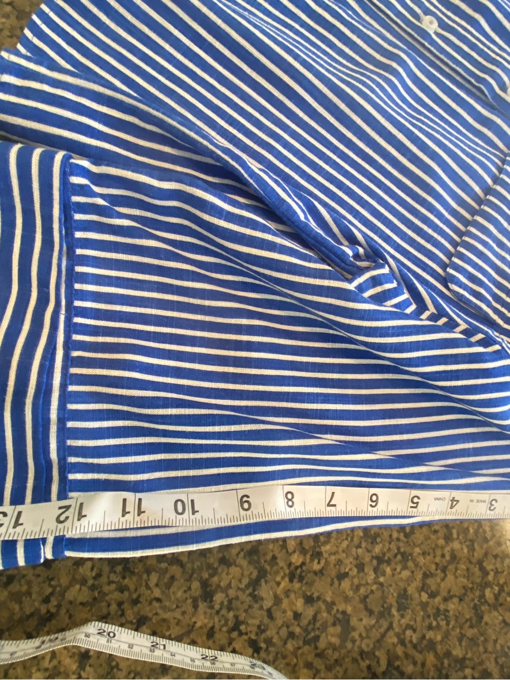ZARA Blue and White Striped Button-down Shirt - Picture 3 of 5